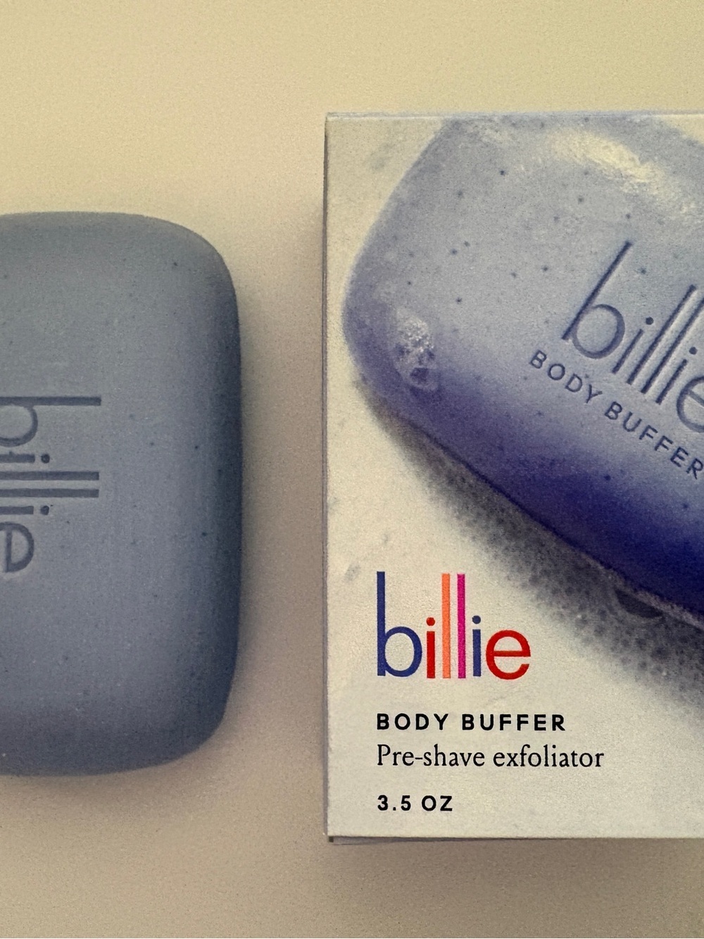 Billie Body Buffer Lavender Sage Pre-Shave Exfoliating Bar 3.5 oz NIB - Picture 2 of 6